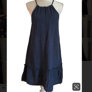 Anthropologie Cloth & Stone navy halter dress (Sm)